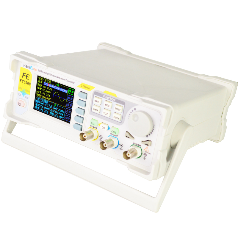 Dual Channel Arbitrary Waveform Function Generator 60Mhz - 新しいFY6900デュアルチャンネルDDS機能任意波形信号発生器/パルス信号源/周波数カウンター60MHZ