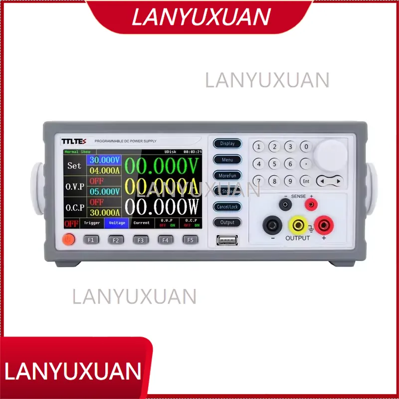 Programmable Linear Dc Power Supply 30V 10A - TDPE-L303/5/10SPL5高精度プログラマブルカラースクリーンリニア30V DC電源 3/5/10A 220V入力単相産業用