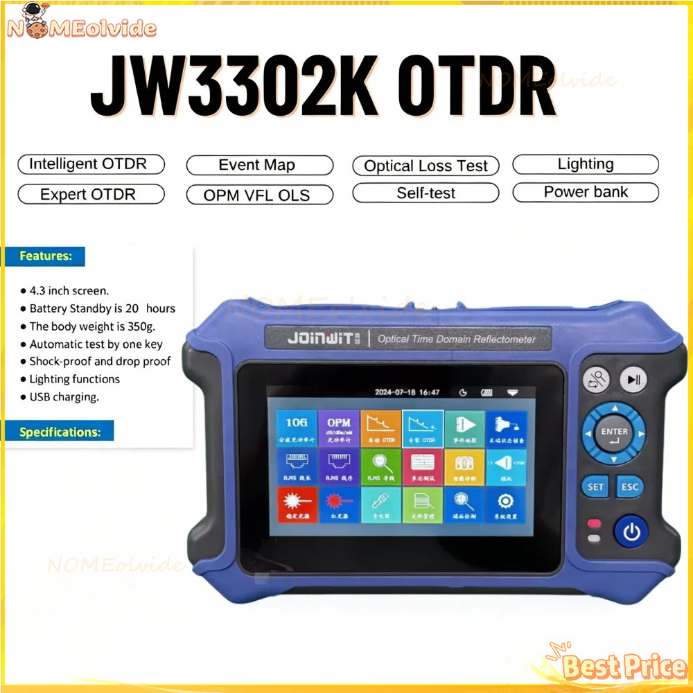 Joinwit-otdr, jw3302k, 28db/26 - Optical Time Domain Reflectometer Otdr 1310 1550Nm のレビューと価格
