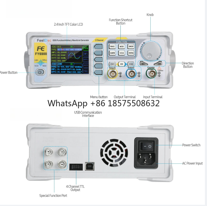 60MHz 機能信号発生器 デジタル DDS デュアルチャン - Dual Channel Arbitrary Waveform Function Generator 60Mhz のレビューと価格