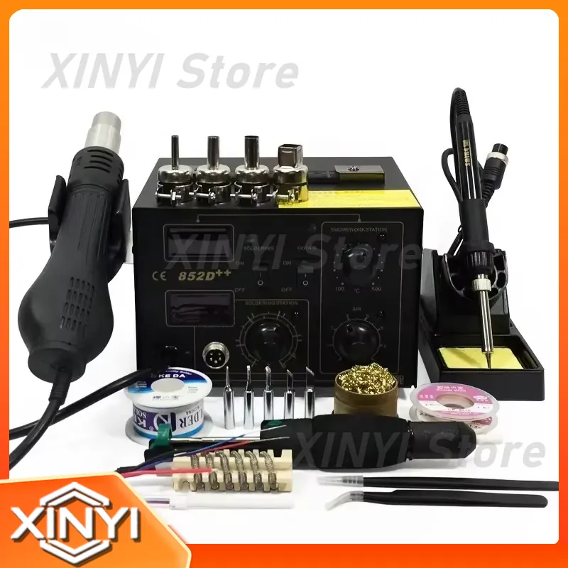 SAIKE 852D++ 2in1 SMD リワークステーシ - Smd Rework Station Hot Air Soldering 2 In 1 のレビューと価格