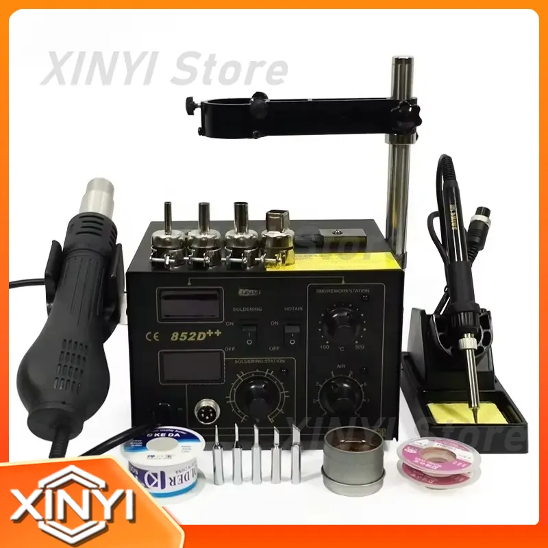 SAIKE 852D++ 2in1 SMD リワークステーシ - Smd Rework Station Hot Air Soldering 2 In 1 のレビューと価格